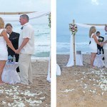collage of two wedding pictures