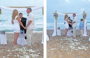 collage of two wedding pictures
