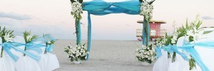 A beach wedding bamboo package